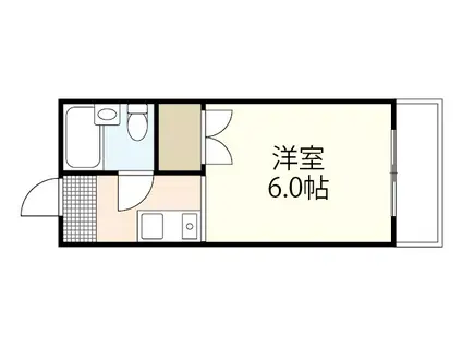 メゾンムシカ(1K/4階)の間取り写真