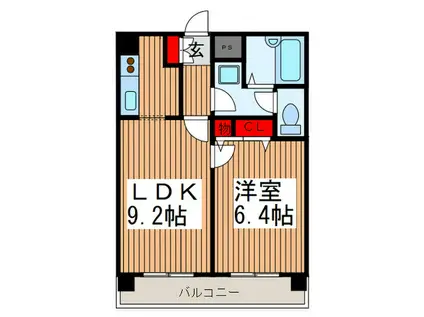 AVELA並木(1LDK/8階)の間取り写真