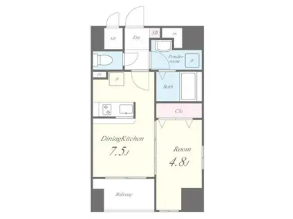 PAYSAGE BUNKYO(1DK/6階)の間取り写真