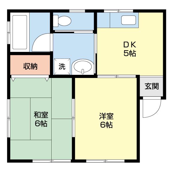 ニート青山(2DK/1階)の間取り写真