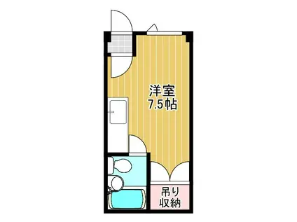 ハイツエスケー(ワンルーム/3階)の間取り写真
