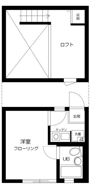 アミューズ鷺宮(1K/1階)の間取り写真