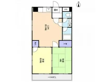 舟入清水ビル(2LDK/3階)の間取り写真