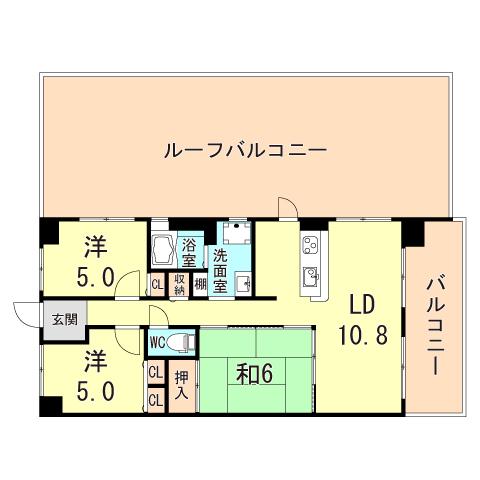 グレーシィ須磨アルテピアII番館(3LDK/11階)の間取り写真