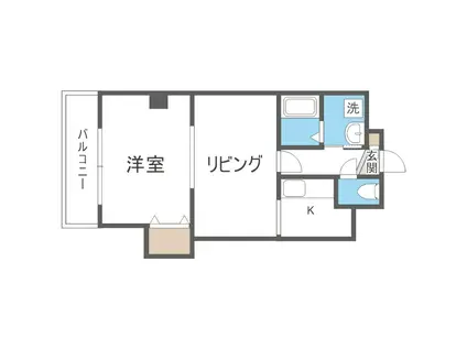 アリエスII(1LDK/3階)の間取り写真