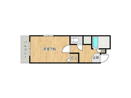 メゾン・エスト(1K/3階)の間取り写真