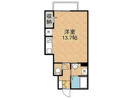 PRIMARY南仙北II(1K/1階)の間取り写真