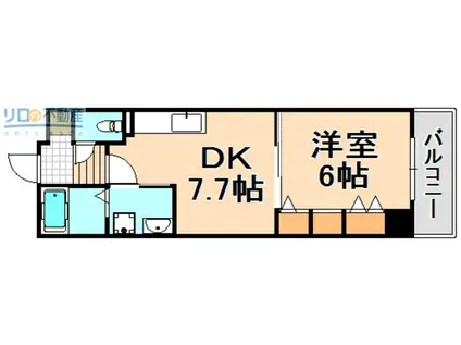 サカトIII(1DK/3階)の間取り写真