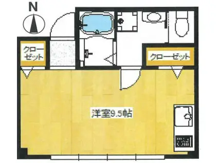ガレリア堀切(ワンルーム/3階)の間取り写真