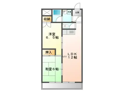 パークビレッジ津(2LDK/4階)の間取り写真