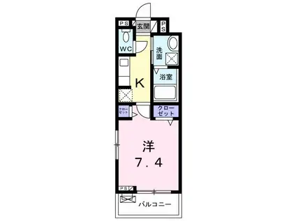 ブリック フェアリーV(1K/3階)の間取り写真