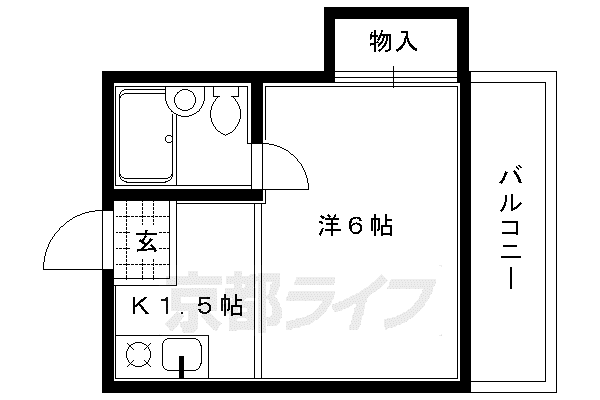 コットンハウス95(1K/5階)の間取り写真