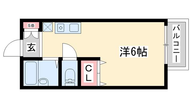 ハイメゾン青山(ワンルーム/2階)の間取り写真
