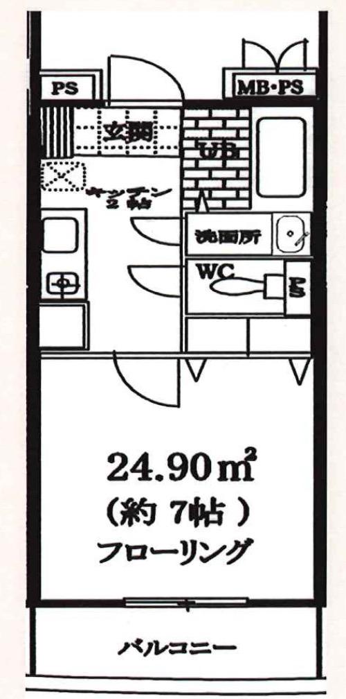 本郷SSレジデンス(1K/4階)の間取り写真