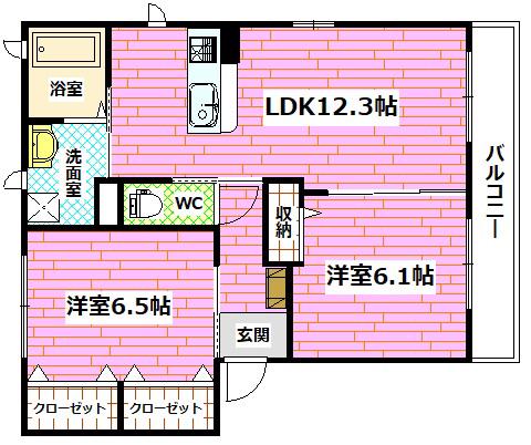 スプレモ エルフォ(2LDK/1階)の間取り写真