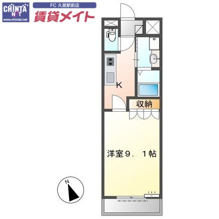 コーポブリリアント(1K/2階)の間取り写真