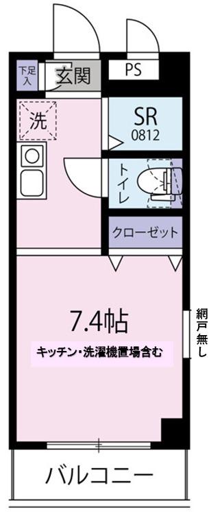 コーポYOU(ワンルーム/3階)の間取り写真
