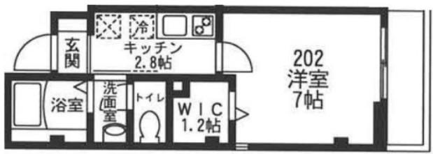 アイビス生田 IBIS IKUTA(1K/2階)の間取り写真