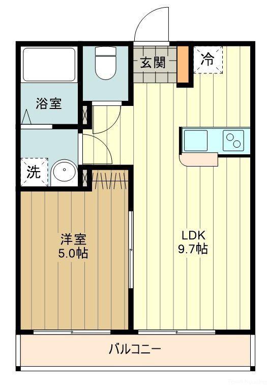 フルセイル西八王子I(1LDK/1階)の間取り写真