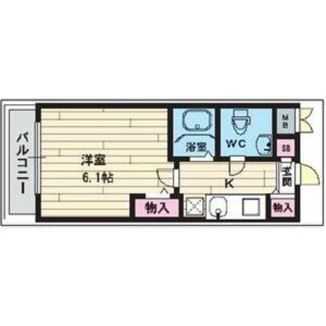 ジュネス東住吉(1K/11階)の間取り写真