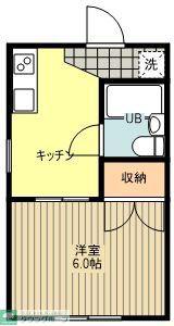 カーサラパス(1K/2階)の間取り写真