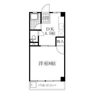 フェンリル穂積 A(1DK/3階)の間取り写真