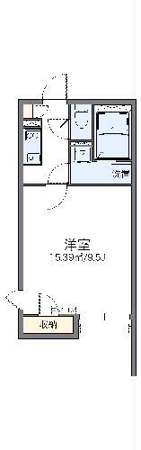レオネクスト佃(1K/1階)の間取り写真