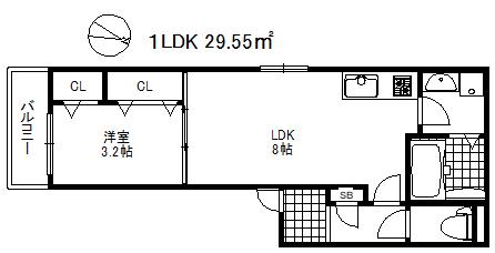 アルペジオ西代(1LDK/3階)の間取り写真