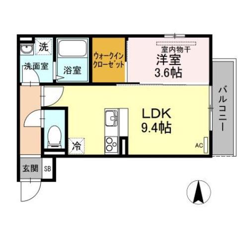 メゾン・ド・ルアール(1LDK/3階)の間取り写真