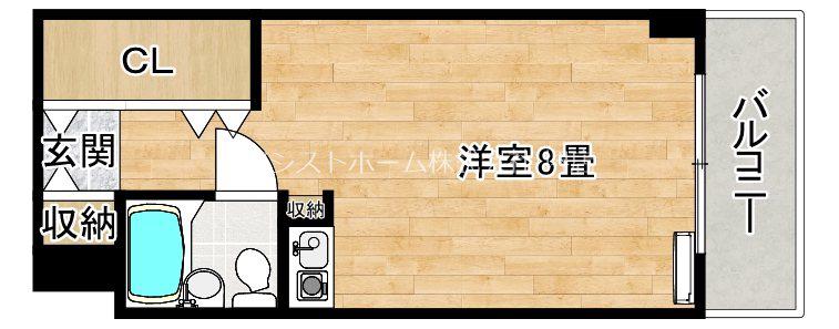 メゾンエルム(ワンルーム/10階)の間取り写真
