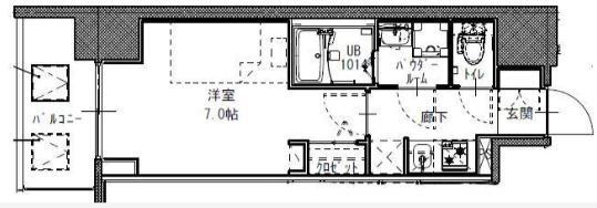 S-RESIDENCE堺筋本町DEUX(1K/10階)の間取り写真