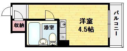 朝日プラザアクシス城東(ワンルーム/5階)の間取り写真
