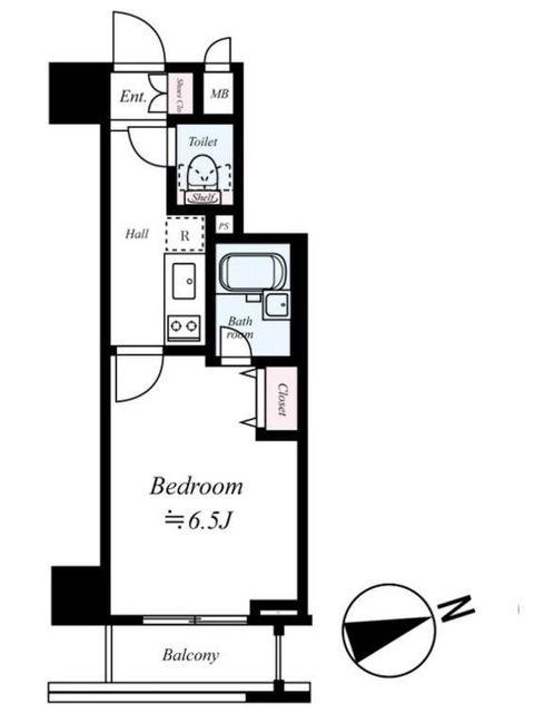 コンシェリア新橋 MASTER′S VILLA(1K/5階)の間取り写真