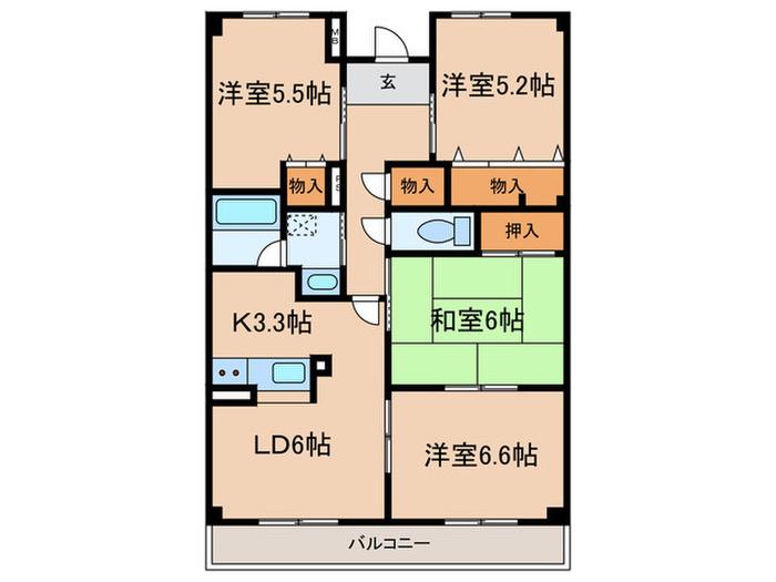 エスタブレ(4LDK/2階)の間取り写真