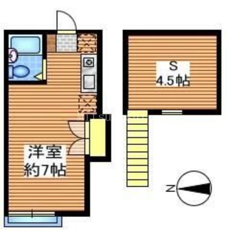 グレースステージ(ワンルーム/2階)の間取り写真
