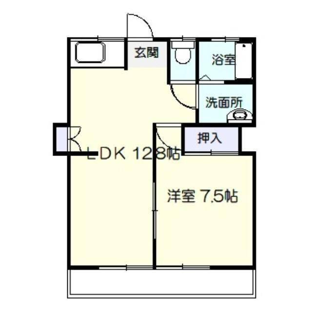 サンガーデン(1LDK/1階)の間取り写真
