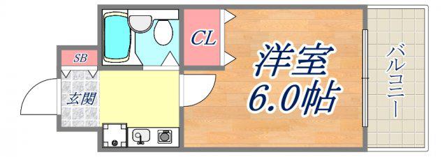 エスリード神戸(1K/7階)の間取り写真