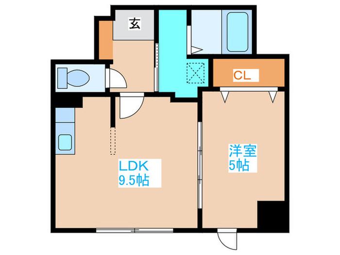 パークヒルズ北円山(1LDK/5階)の間取り写真