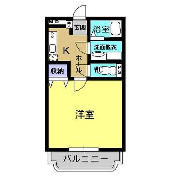 コンヴェニーレ・エス(1K/3階)の間取り写真