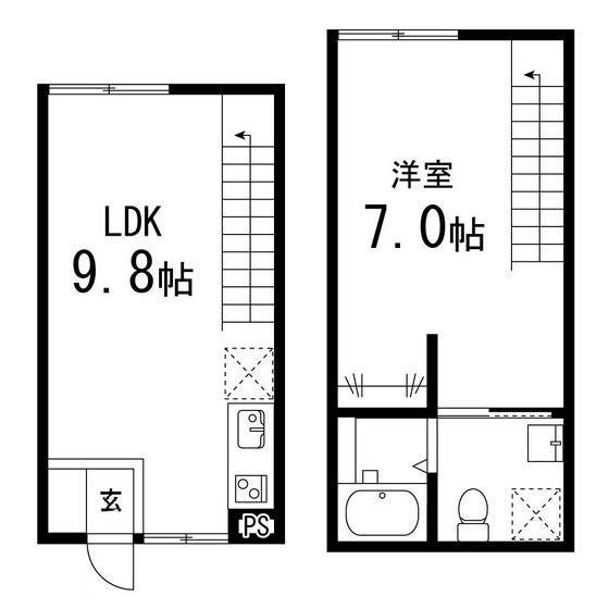 DADA CUBE 04(1LDK/1階)の間取り写真