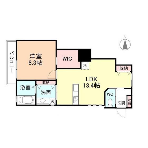 ナチュラルヴィレッジ柳町(1LDK/1階)の間取り写真