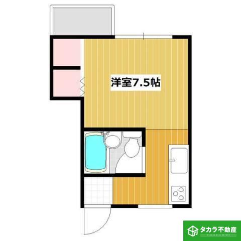 フォークローバーズ中島(ワンルーム/3階)の間取り写真