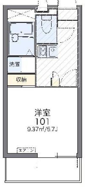 レオパレスシティセントラル(1K/3階)の間取り写真
