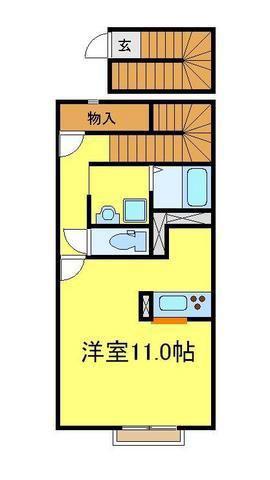 レオネクストMT 西原(ワンルーム/2階)の間取り写真