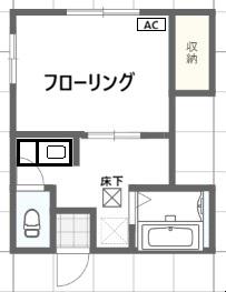 パールコート(1K/1階)の間取り写真