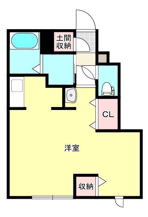 Kーレガシー六番館(1K/1階)の間取り写真