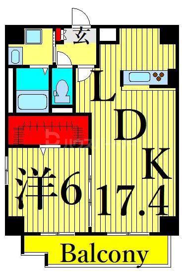 COMFORT RESIDENCE NIPPORI(1LDK/3階)の間取り写真