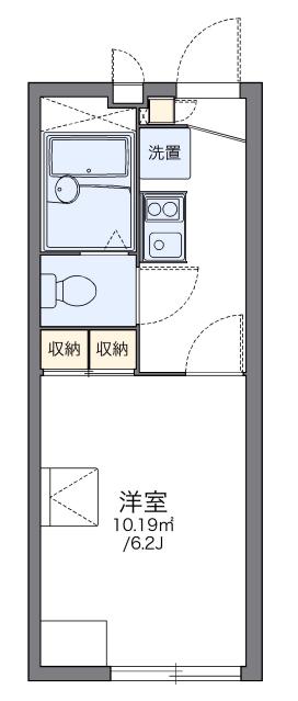 エキノックスC(1K/1階)の間取り写真