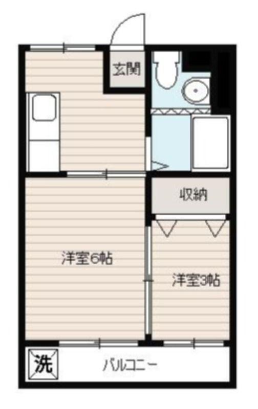 シャトレー堀切(2DK/3階)の間取り写真