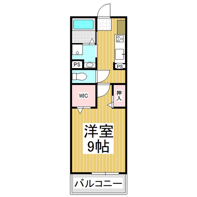 コンフォーティア踏入A(1K/1階)の間取り写真